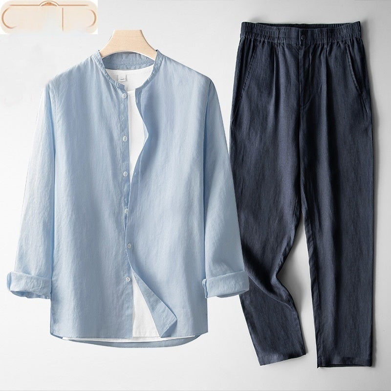 Traje de manga larga retro para hombre con traje de tanga larga