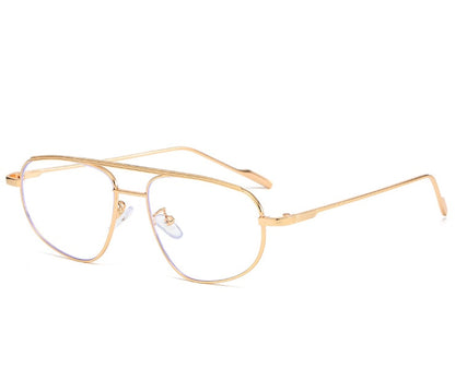 Moda de gafas de sol de doble haz de metal