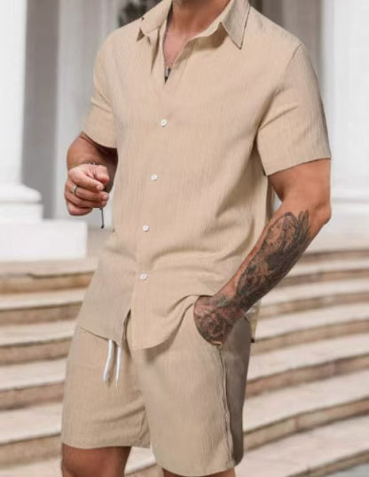 Traje casual de hombre impreso a rayas