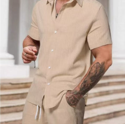 Traje casual de hombre impreso a rayas